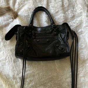 Balenciaga mini city bag w/crossbody strap